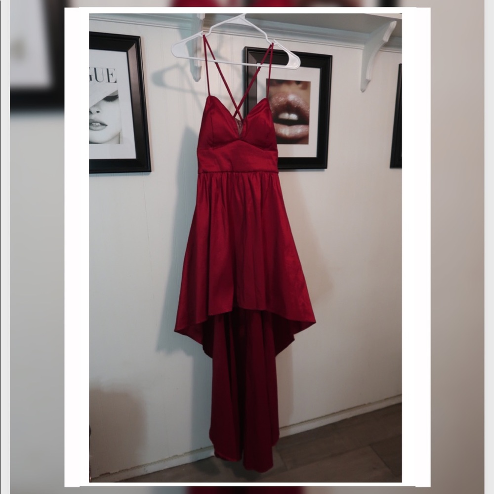 Stunning red high low dress!